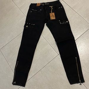 NWT Antique Rivet Black Jeans Size 27
